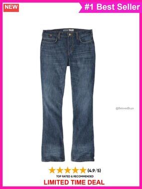 Flame Resistant High Rise Bootcut Work Jeans Performance Fit Stretch Denim